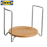 宜家IKEA 瓦瑞拉盘子架餐盘餐碟收纳架 浅榉木可调节厨房餐盘架