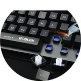 豹勒机械师台式电脑有线游戏发光键盘 笔记本巧克力悬浮背光键盘
