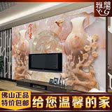 瓷砖背景墙3D玉雕 中式电视背景墙瓷砖 艺术客厅沙发墙砖花瓶梅花