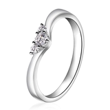 订制 计价 六福珠宝爱恒久18K钻石结婚戒指对戒 女戒