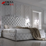 欧式床新古典后现代双人床白色公主床高端真皮双人床别墅奢华床