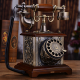 新款老式旋转盘电话机仿古电话机欧式座机复古田园创意电话机包邮