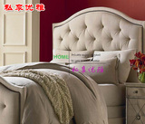 布艺床储物美式简约软体床小户型欧式皮床宜家时尚样板间定制上海