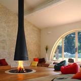 品牌推荐悬挂式实木取暖手工打造法国燃木真火壁炉欧式别墅火炉