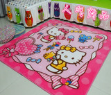 粉红色hello kitty凯蒂猫KT猫防滑客厅女孩卧室床前儿童卡通地毯