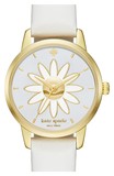美国代购正品kate spade new york向日葵款真皮表带夏季女士手表