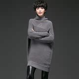 2015秋冬新款羊绒女装宽松针织女毛衣长袖套头大码打底衫高领外套