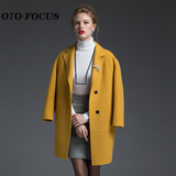 OTO·FOCUS羊绒大衣女中长款显瘦双面绒高端毛呢正品大衣外套英伦