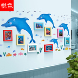 8框7寸热卖韩式实木儿童相框墙卧室挂墙创意组合免费印照片墙贴纸