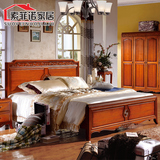 美式床实木床1新古典床简约现代欧式床1.8米双人床婚床卧室家具