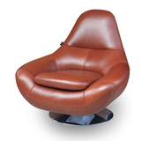 真皮单人休闲沙发椅 懒人转椅创意时尚sofa躺椅子 特价物流