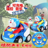 哆啦a梦儿童音乐卡通车无线电动遥控车 男宝宝机器猫赛车模型玩具
