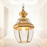 铜灯全铜欧式客厅防水吊灯创意卧室餐厅灯具美式别墅小吊灯