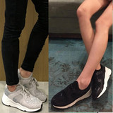 日本美国代购ASH 16厚底跑步运动鞋水钻系带浅口平底休闲低帮女鞋