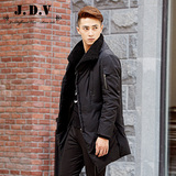 JDV男装 2015年冬季新款羽绒服男中长款加厚羽绒服 WDW5204BLK