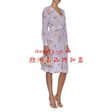 特价英国代购Nina Ricci围裹式超美花朵修身真丝连衣裙女MAT