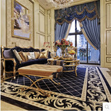 欧式美式黑白格子现代地毯客厅茶几地毯卧室床边手工腈纶地毯满铺