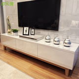 电视柜白色烤漆实木组合创意时尚现代客厅 简约北欧风格电视地柜