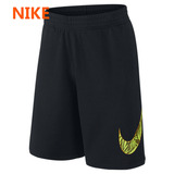 耐克正品牌男士篮球训练裤针织运动短裤纯棉透气黑色2016夏季新款