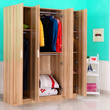 时尚实木板式衣柜简易宜家木质组合衣柜2门3门4门大衣柜衣橱