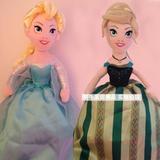 小女孩Frozen冰雪奇缘安娜艾莎双头公主品牌毛绒玩具儿童生日礼物