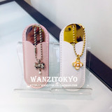 日本专柜代购 MIKIMOTO 御木本 皮套珍珠便携随身化妆镜迷你镜