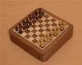 进口实木磁力旅行便携抽屉式国际象棋 新款精美礼品 磁性西洋棋