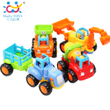 汇乐玩具汽车宝宝儿童玩具车惯性车工程车耐摔小车玩具车套装