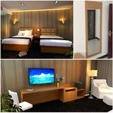 北京快捷酒店宾馆 旅馆客房成全套家具 软包床靠架箱电脑桌电视柜