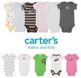 美国Carters、sozzy婴儿连体衣春秋装新生儿衣服夏短袖三角哈衣