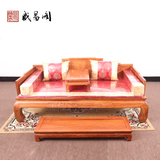 中式仿古非洲花梨木罗汉床三件套实木罗汉榻经典卧榻龙榻红木家具
