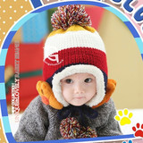3-4-5-6-7-89-10-12个月冬季男婴儿秋冬帽子0-1岁半2岁女宝宝冬装