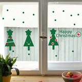 可爱圣诞树 玻璃贴墙贴纸 圣诞节橱窗贴装饰 圣诞窗贴窗花雪花