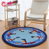 圆通电脑椅地毯防滑圆形卡通手工小地毯儿童书房卧室地毯腈纶地毯