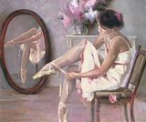 手绘芭蕾舞者人物美女客厅卧室装饰画 数字油画DIY爆款芭蕾系列