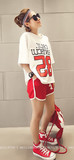 2016夏装新款t恤短裤休闲运动两件套装宽松原宿bf风潮流韩版女装