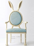 美式新古典实木餐椅沙发椅休闲办公椅书椅做旧酒店椅子设计师椅