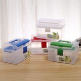 新手提方形美工箱化妆工具箱塑料双层收纳整理盒保健箱药品急救箱