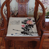 风新中式坐垫复古红木沙发椅垫餐椅垫 加厚座垫定做梅兰竹菊中国