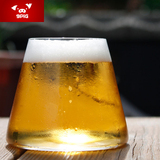 香港九猪 创意水杯 富士山啤酒杯子 高硼硅玻璃果汁杯生日礼物