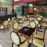 新中式餐桌椅 酒店餐厅餐桌餐椅 豪华别墅餐桌椅组合 样板房家具