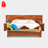 新中式红木家具红木床花梨木实木床 双人床1.8米大床刺猬紫檀苏梨