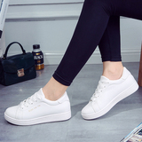 2016夏秋季女鞋子韩版小白鞋系带运动板鞋白色休闲学生鞋女单鞋潮