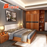 板式套房家具 卧室组合套装 简约现代移门衣柜 气压床定制家具