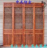 东阳木雕 木雕门中式实木格子门仿古屏风玄关隔断背景墙中式装修