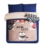 卡通磨毛1.5米欧式床品四件套韩式床罩床单儿童田园被套