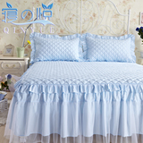 夹棉床秋冬韩式公主加厚床罩1.5/1.8米 床笠床垫保护罩床套单件