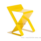 简约吧椅 欧式创意铁艺椅 酒吧高脚凳 铁皮椅 Z型吧台凳 休闲吧椅