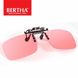 贝尔莎钓鱼偏光眼镜夹片男款太阳镜看漂专用眼镜夹高清增晰红片镜