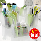 日本进口INOMATA桌面小物收纳盒室内办公文具整理盒化妆品收纳筐
